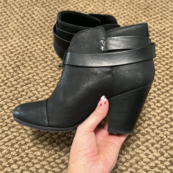 rag & bone Kinsey Distressed Nubuck Ankle Boots 37.5 - Picture 3 of 4